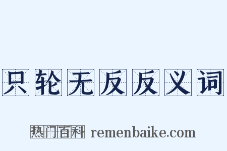 只轮无反反义词是什么意思的图片